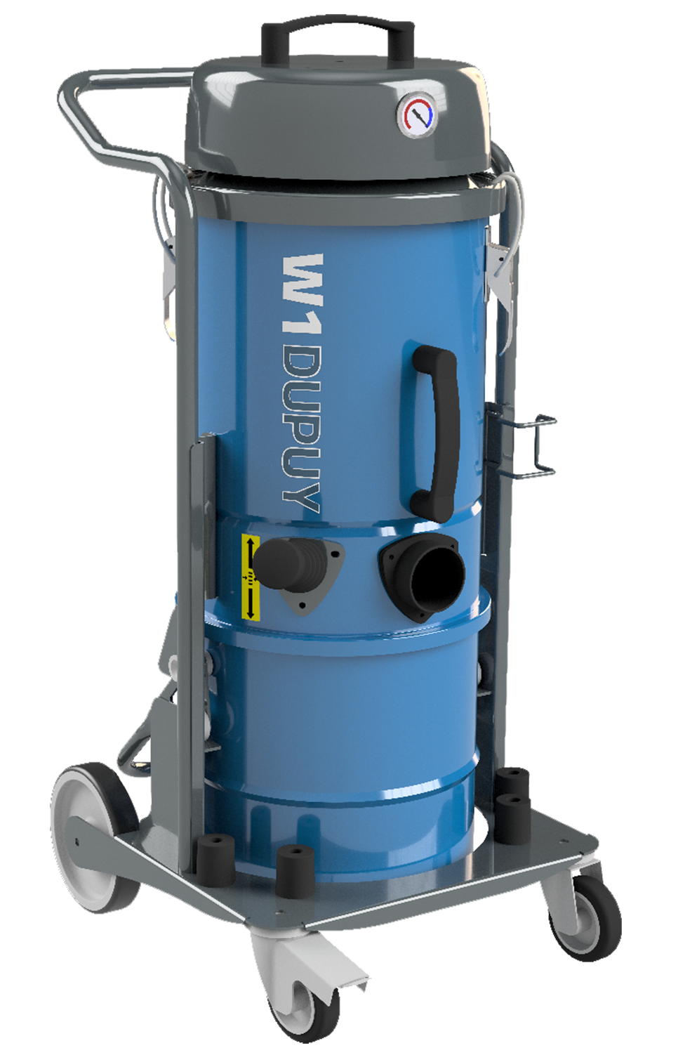 Aspiratore industriale ad aria compressa per polveri, liquidi e solidi